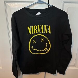 NIRVANA Black and Yellow Kids Sweatshirt